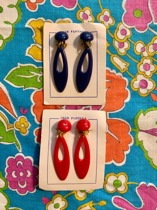 2 paires de Boucles d’oreilles Deadstock 1980