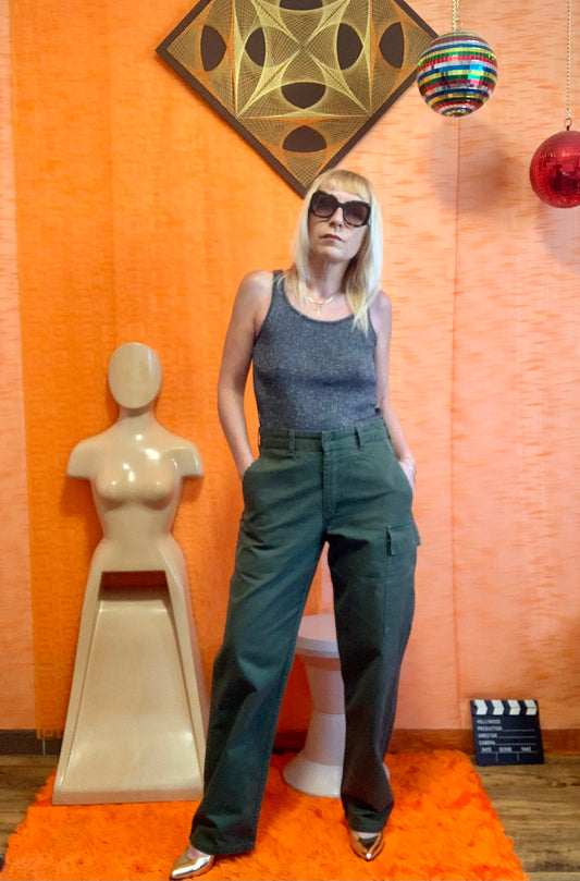 Pantalon Treillis Armée Française Vintage T38-