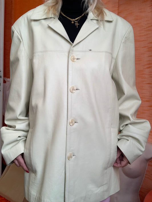 Veste Cuir originale Giorgio Armani Vintage - T50