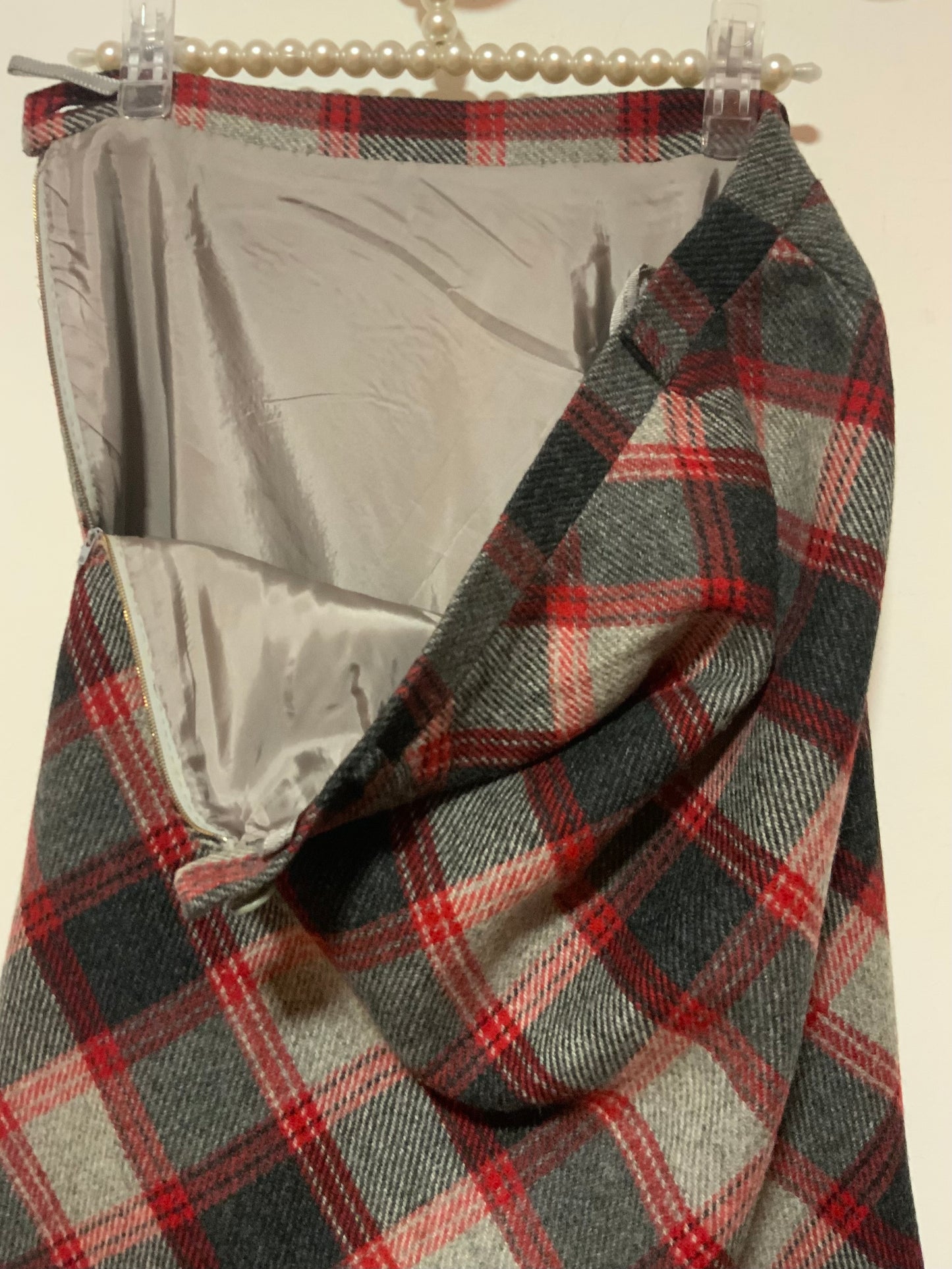 Jupe Tartan Création Main Vintage 1970