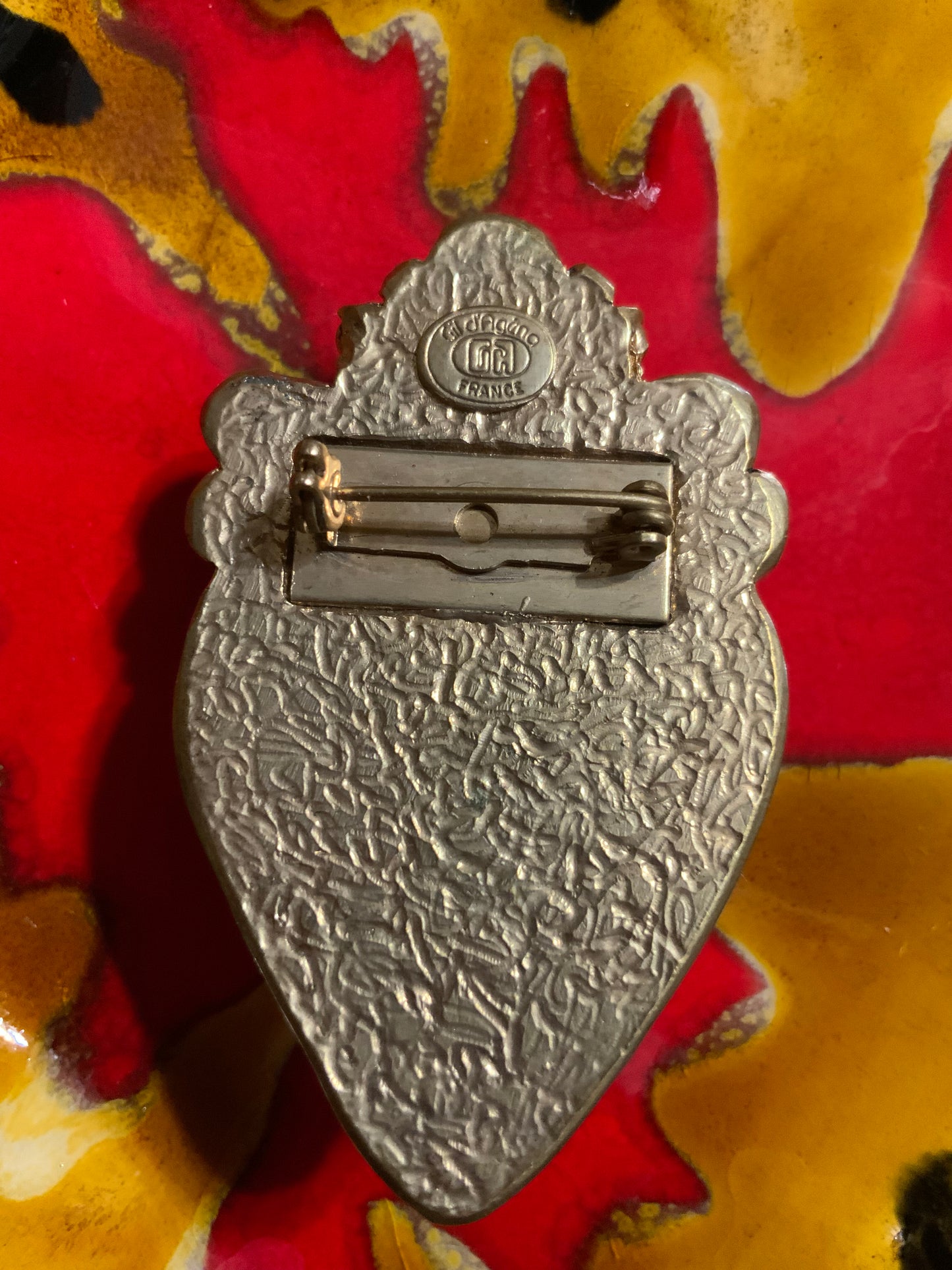 Broche de créateur France Vintage 1990