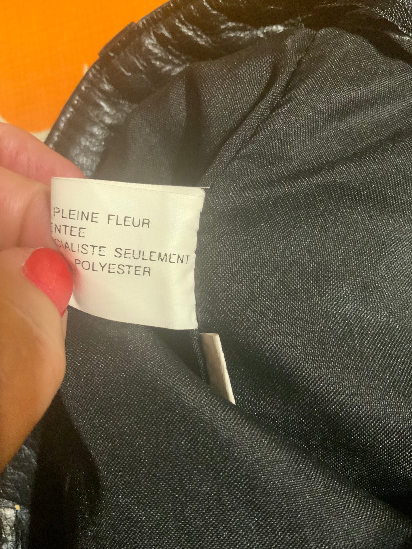 Short cuir pleine fleurs Vintage 1980 Merveille- T36
