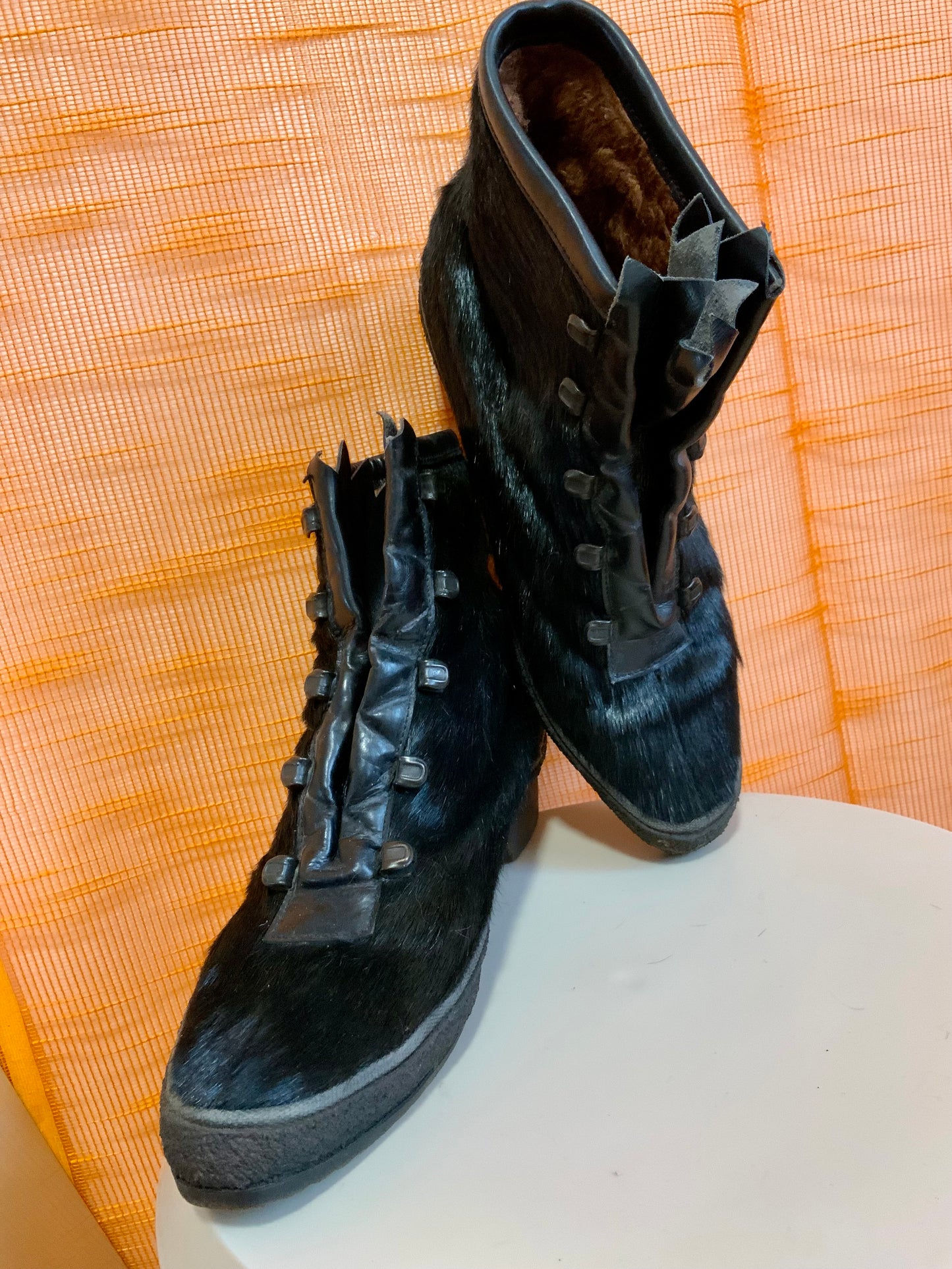 Bottines Fourrées Vintage Deadstock Fourrure 1970 Originales