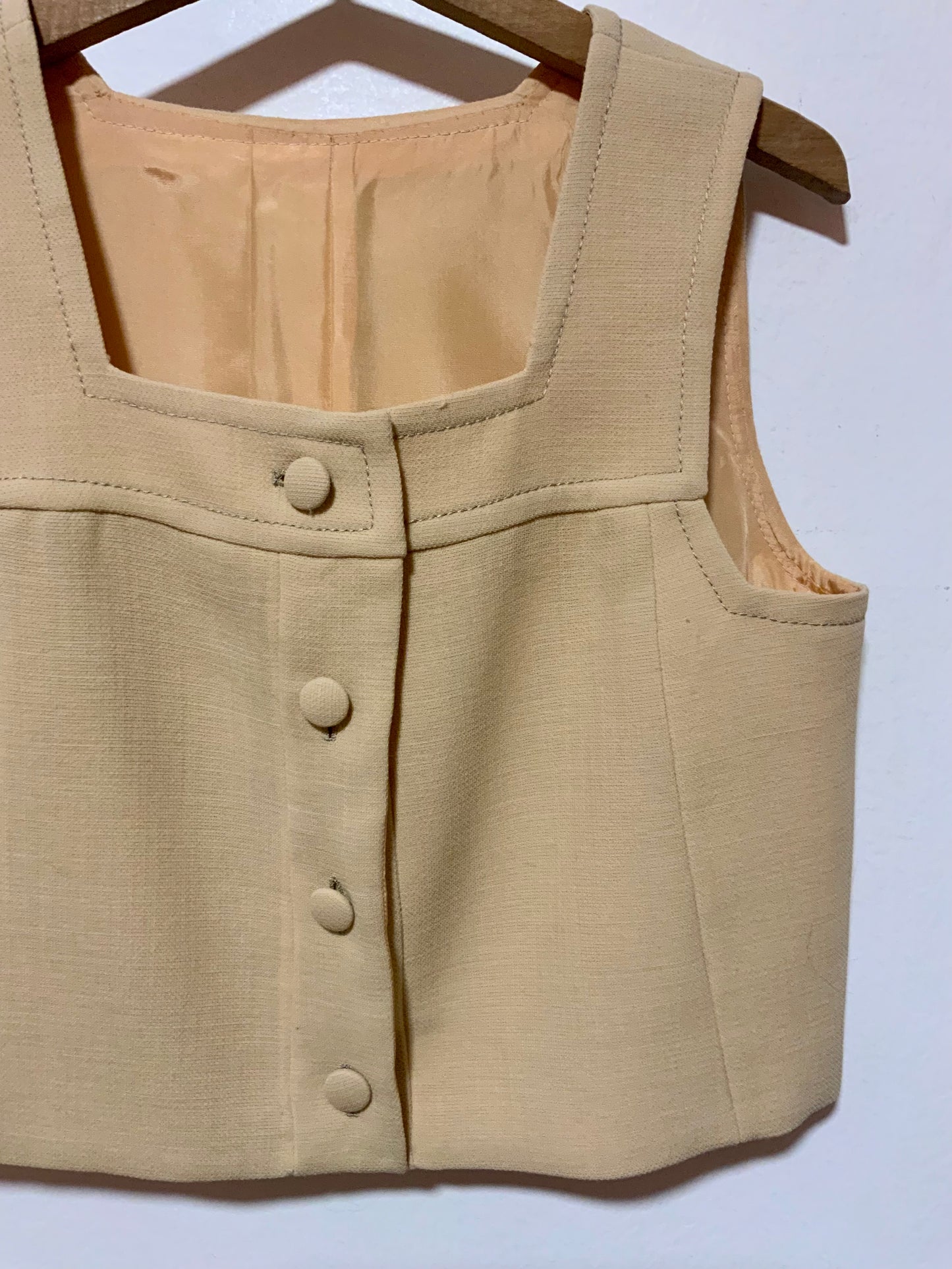 Gilet Bolero boutonné Création Vintage Beauté Baby Doll 1970 🌼 T38-