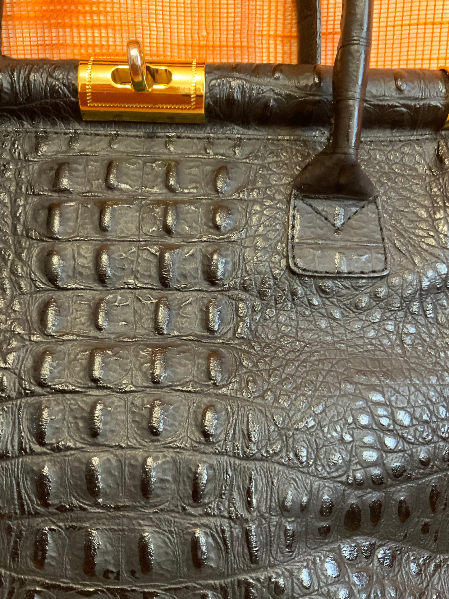 Sac à main Cuir Italy Gros grains croco