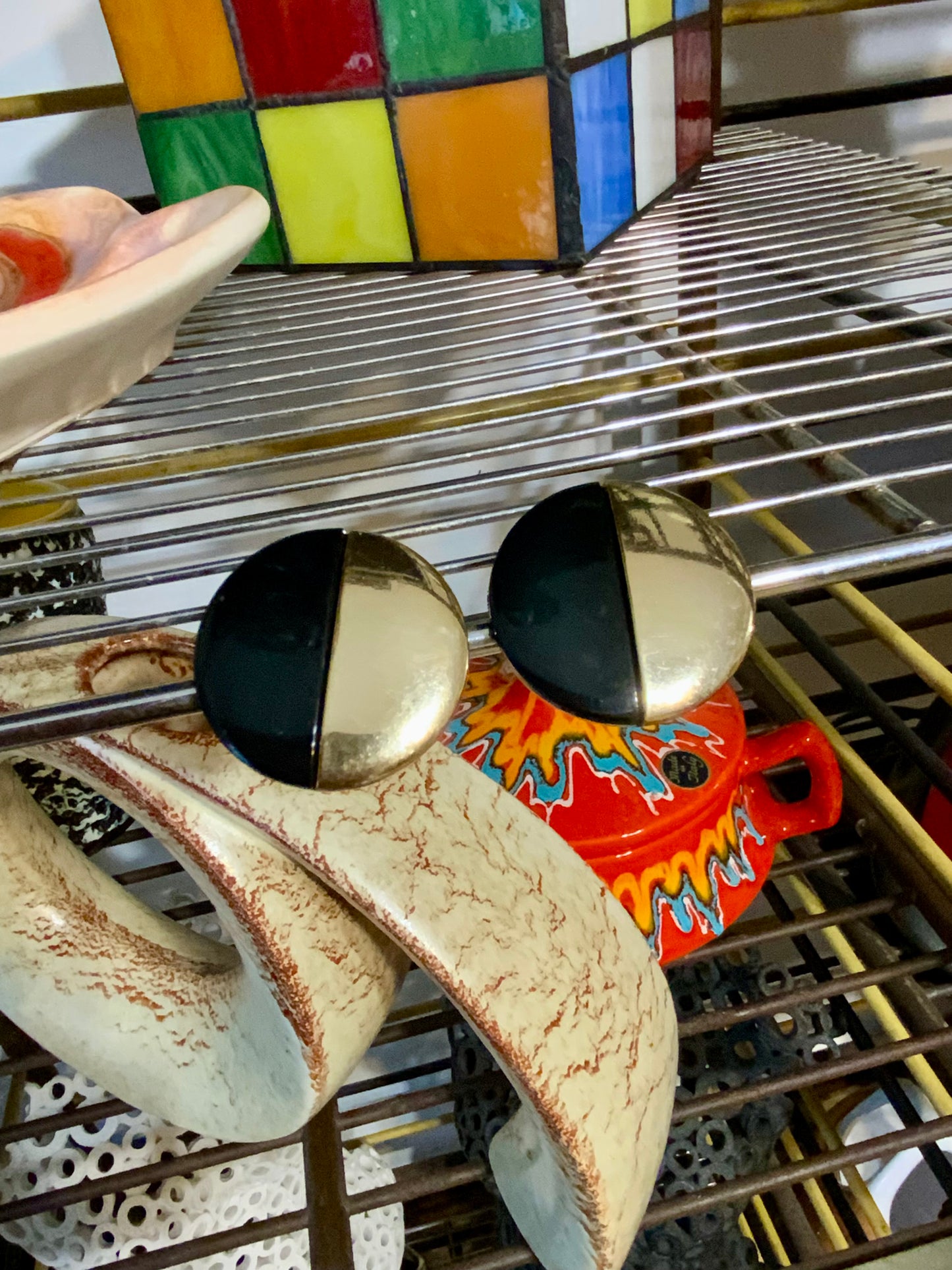 Boucles d’oreilles Disco Originales Vintage 1980 West Germany