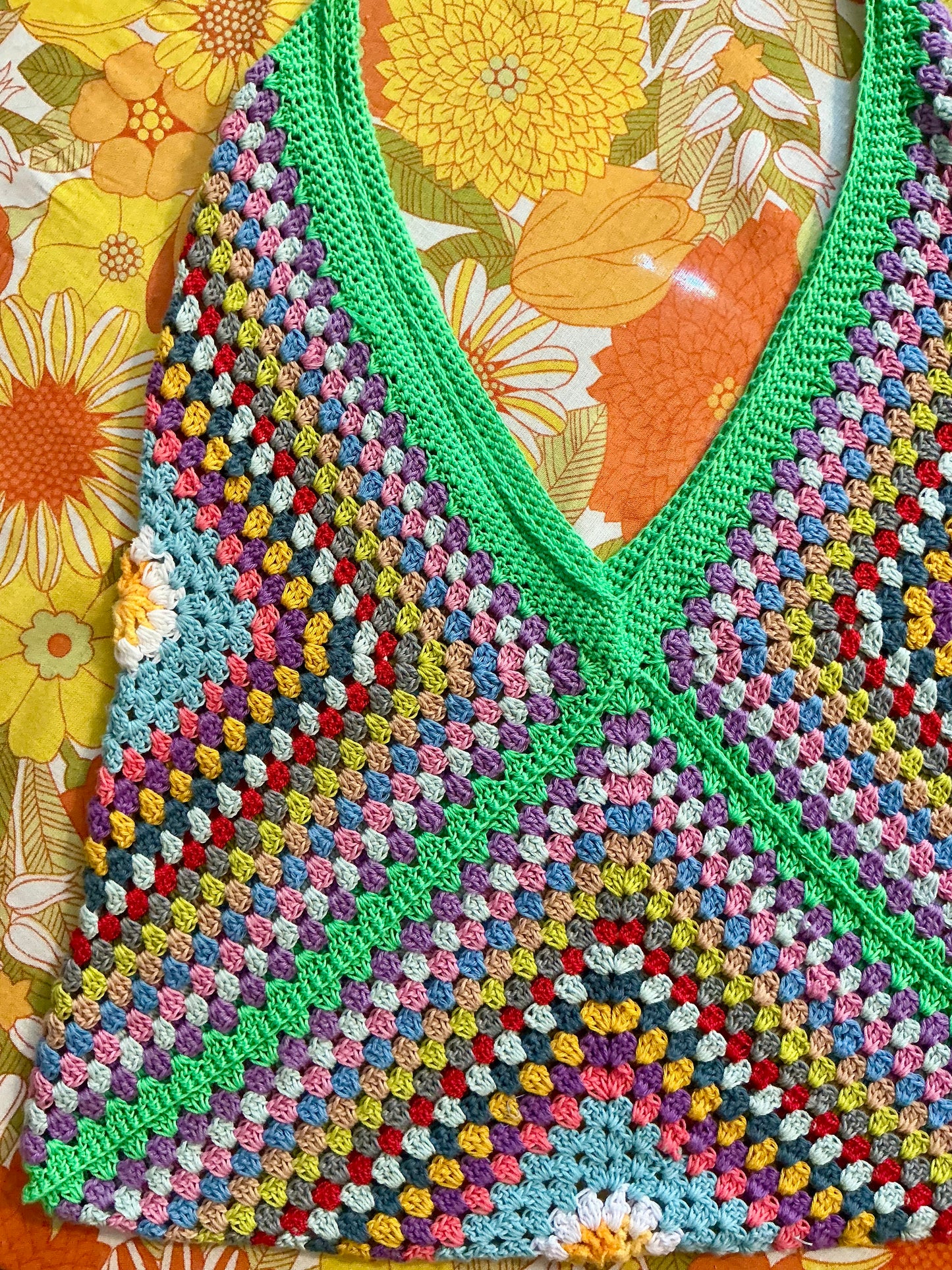 Sac Vintage Crochet Original Fait Main -