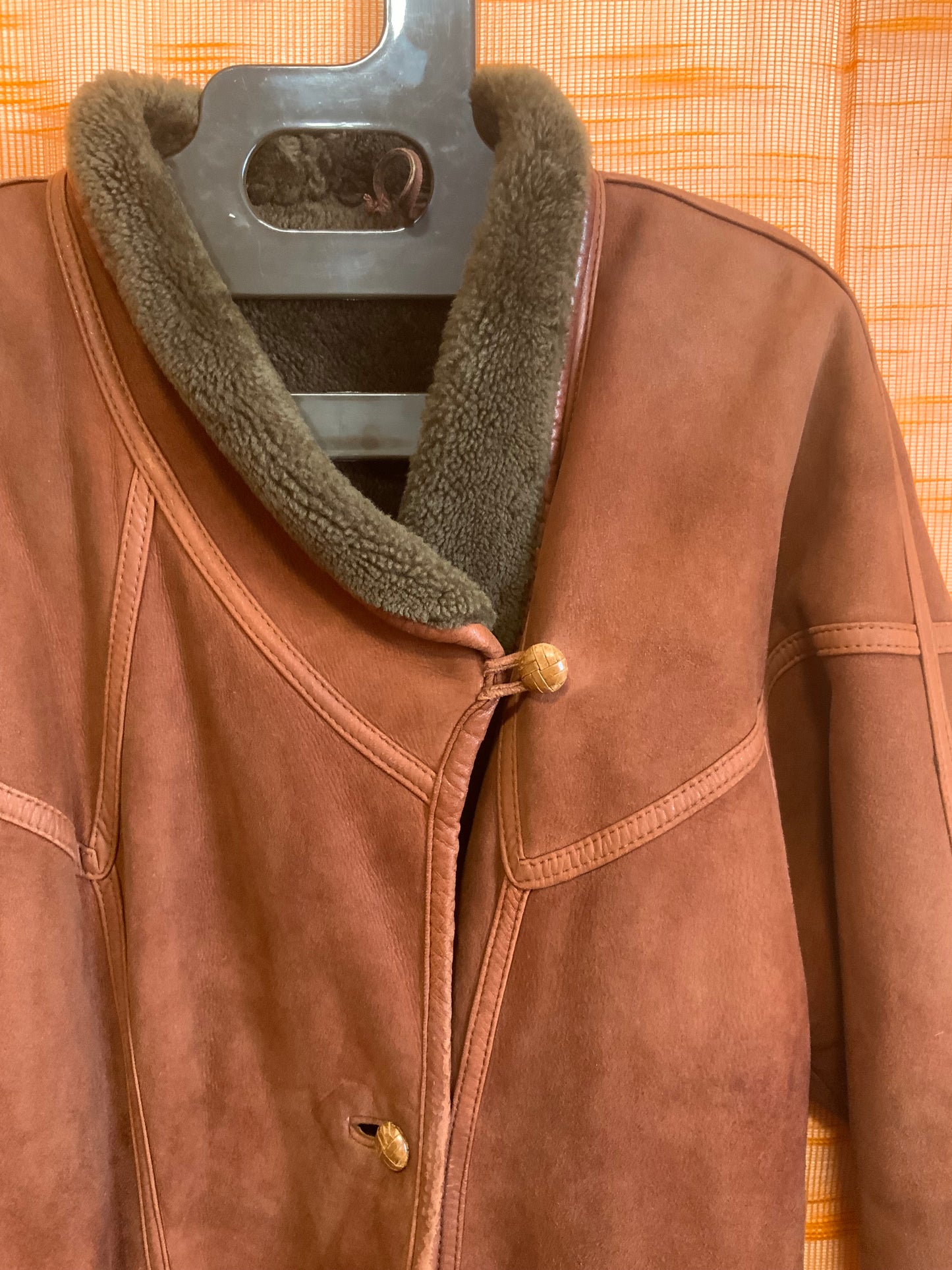 Manteau Cuir Daim Haut de gamme Vintage- T44/46.