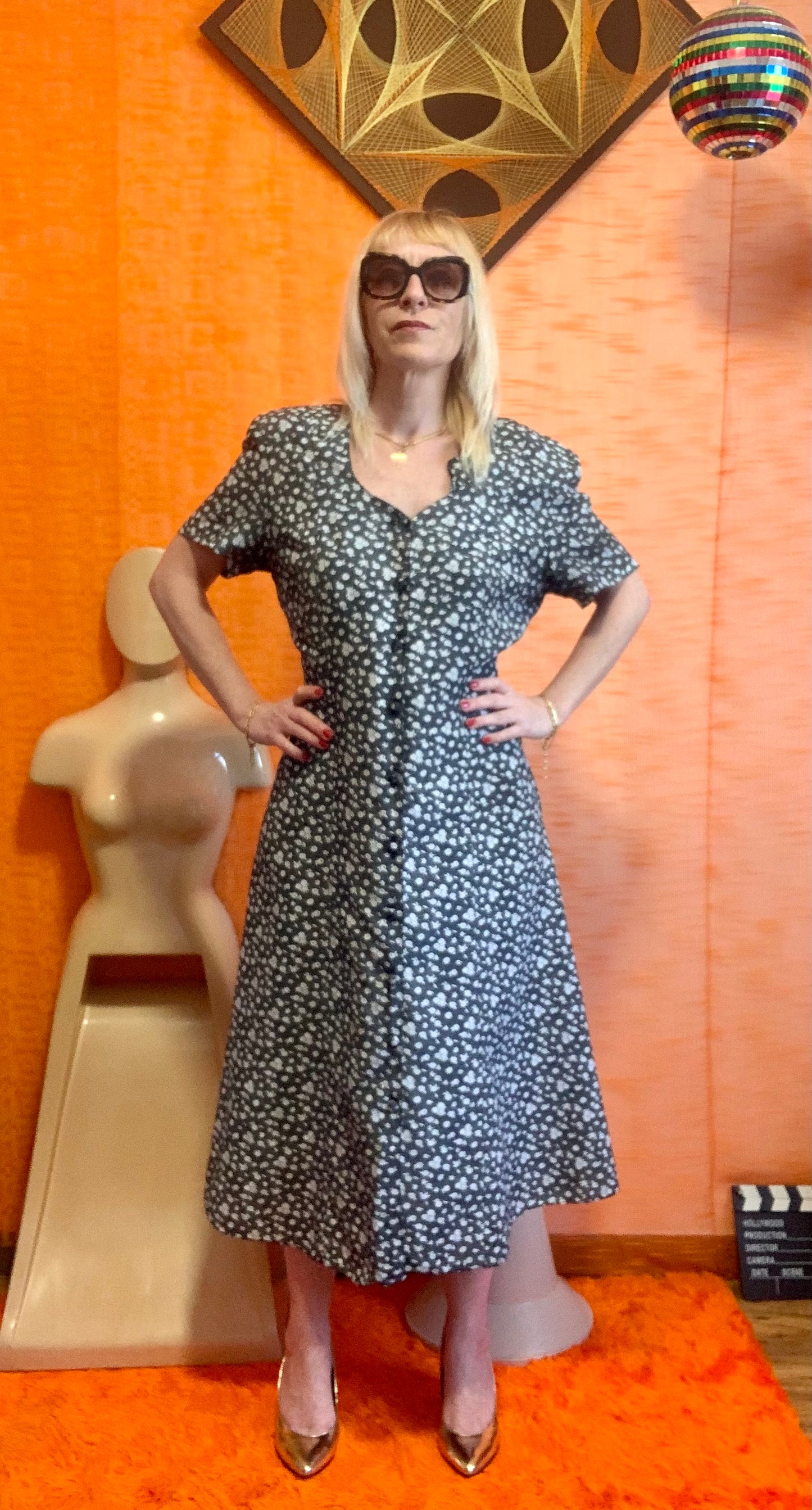 Robe À Fleurs Vintage 1990 France- T44