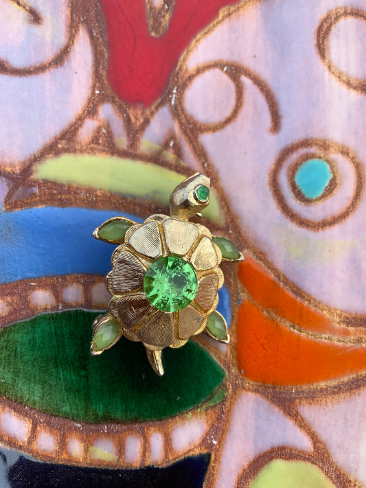 Ravissante Broche Tortue Vintage signée Sphynx