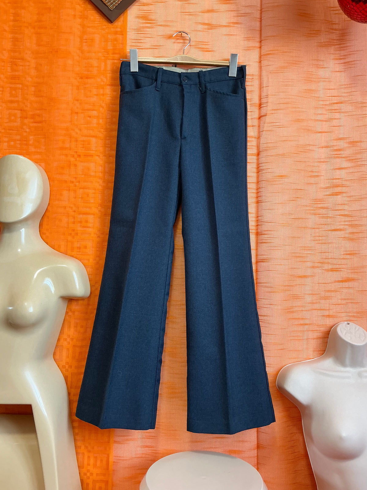Pantalon Flare Laine peignée Deadstock Vintage 1970 Eural France- T34/36