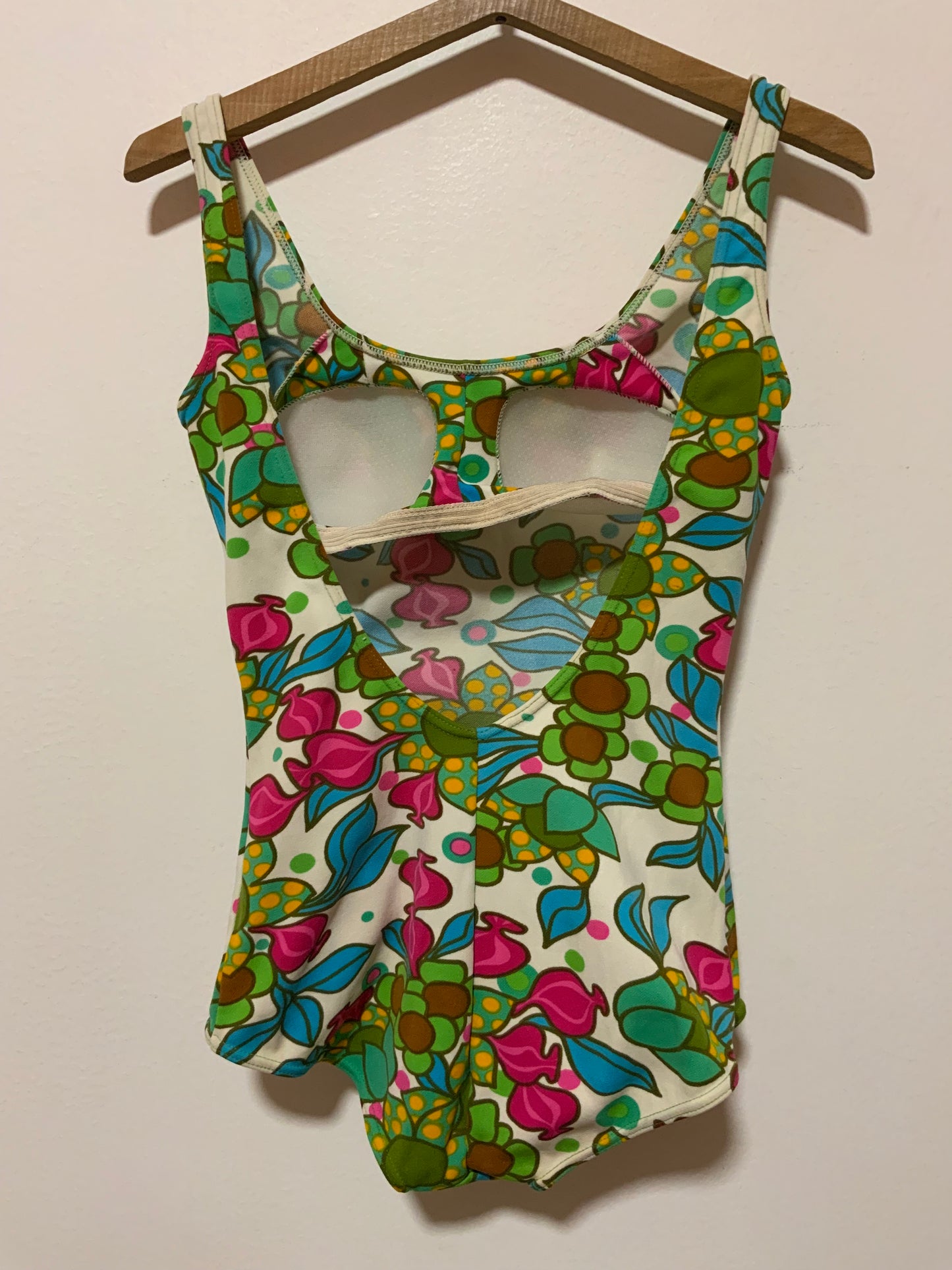Maillot de bain à fleurs Psyché Vintage 1970/80- T38/40