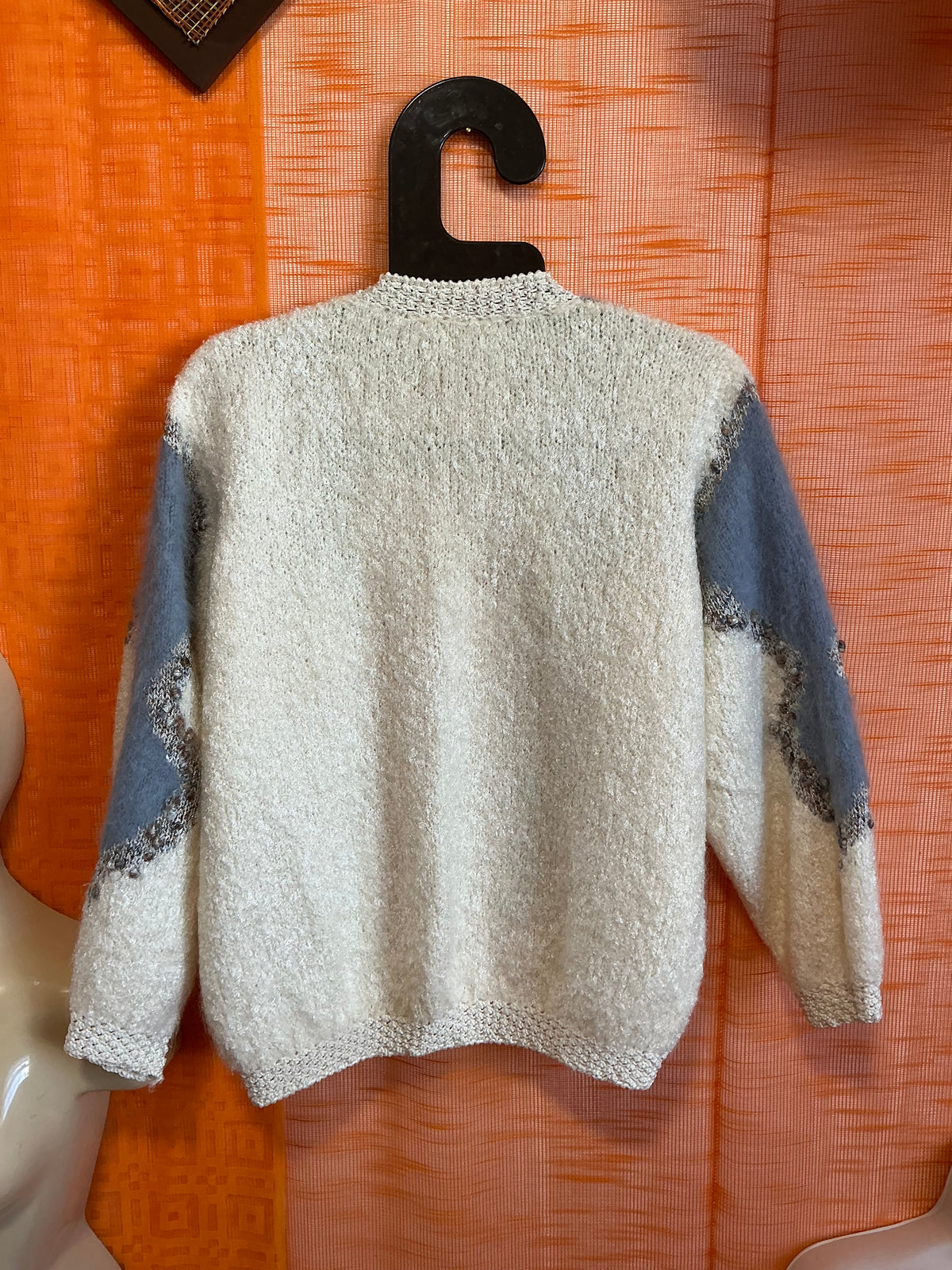 Gilet Cardigan Anny Blatt Angora Fait main - Vintage 1990 TU.