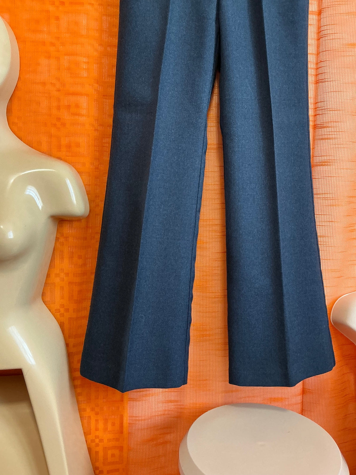Pantalon Flare Laine peignée Deadstock Vintage 1970 Eural France- T34/36