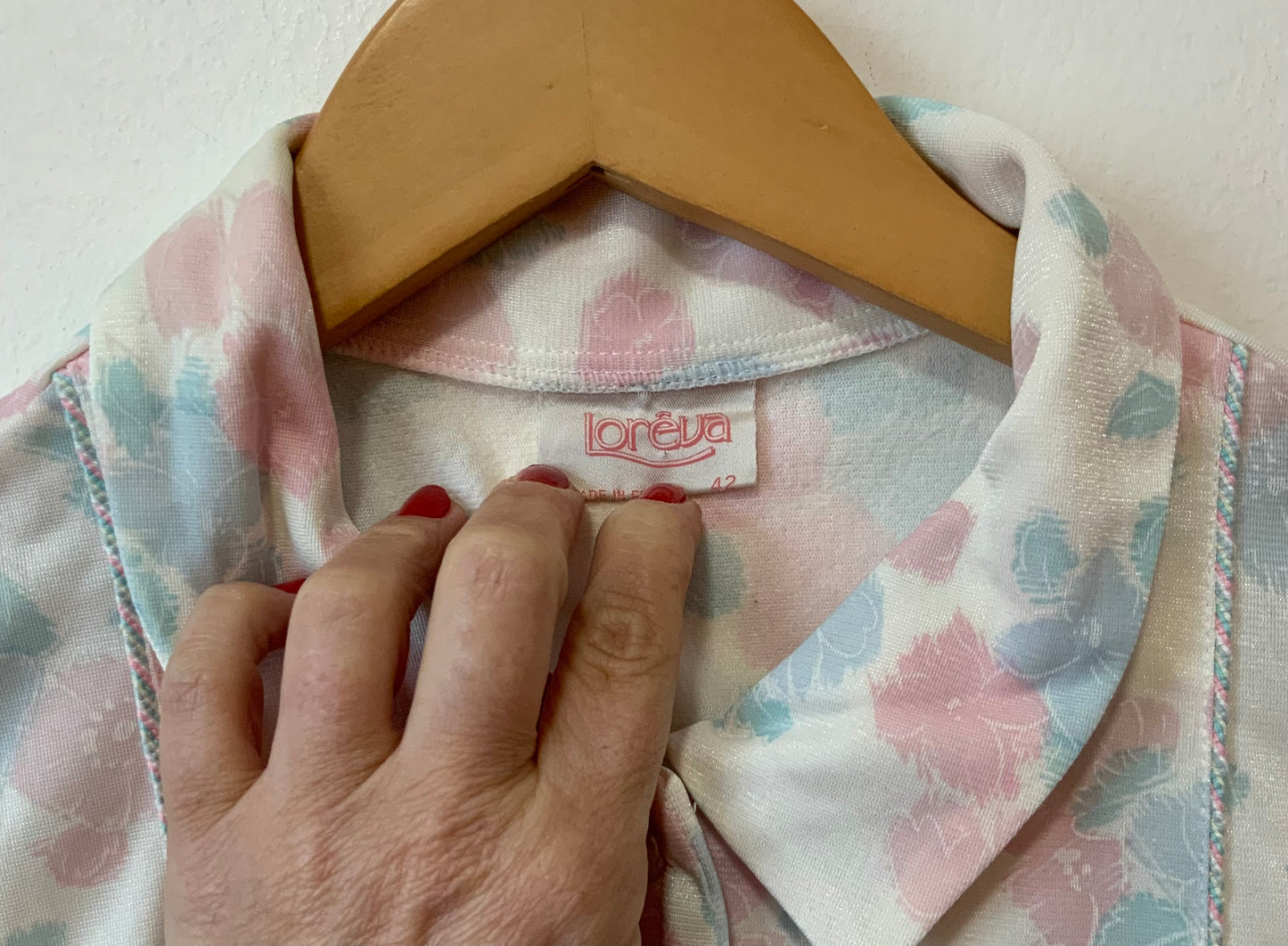 Pyjama à fleurs Made in France Vintage 1980- T42