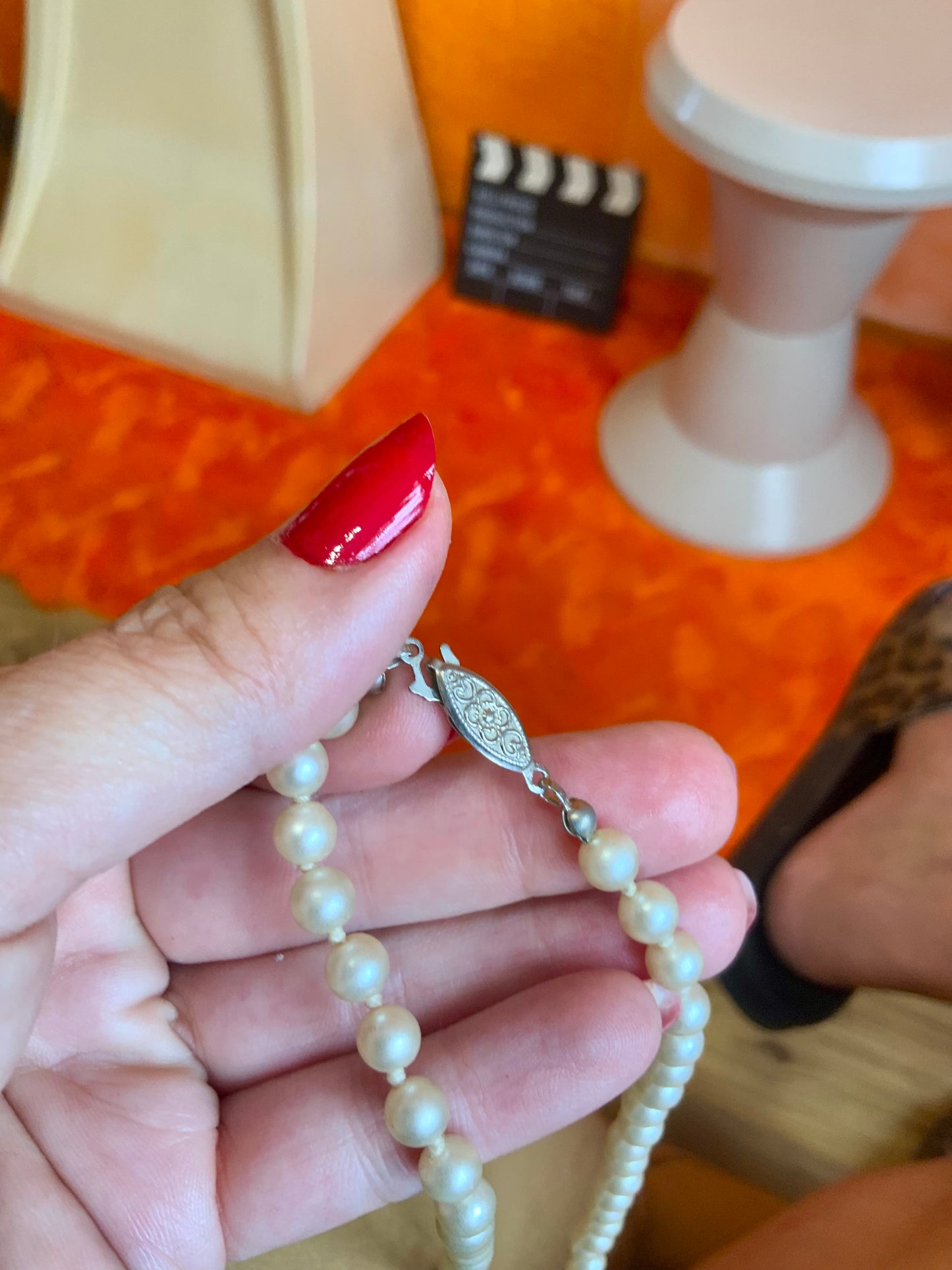 Collier perles Art deco Années 30 Vintage 72 centimètres -