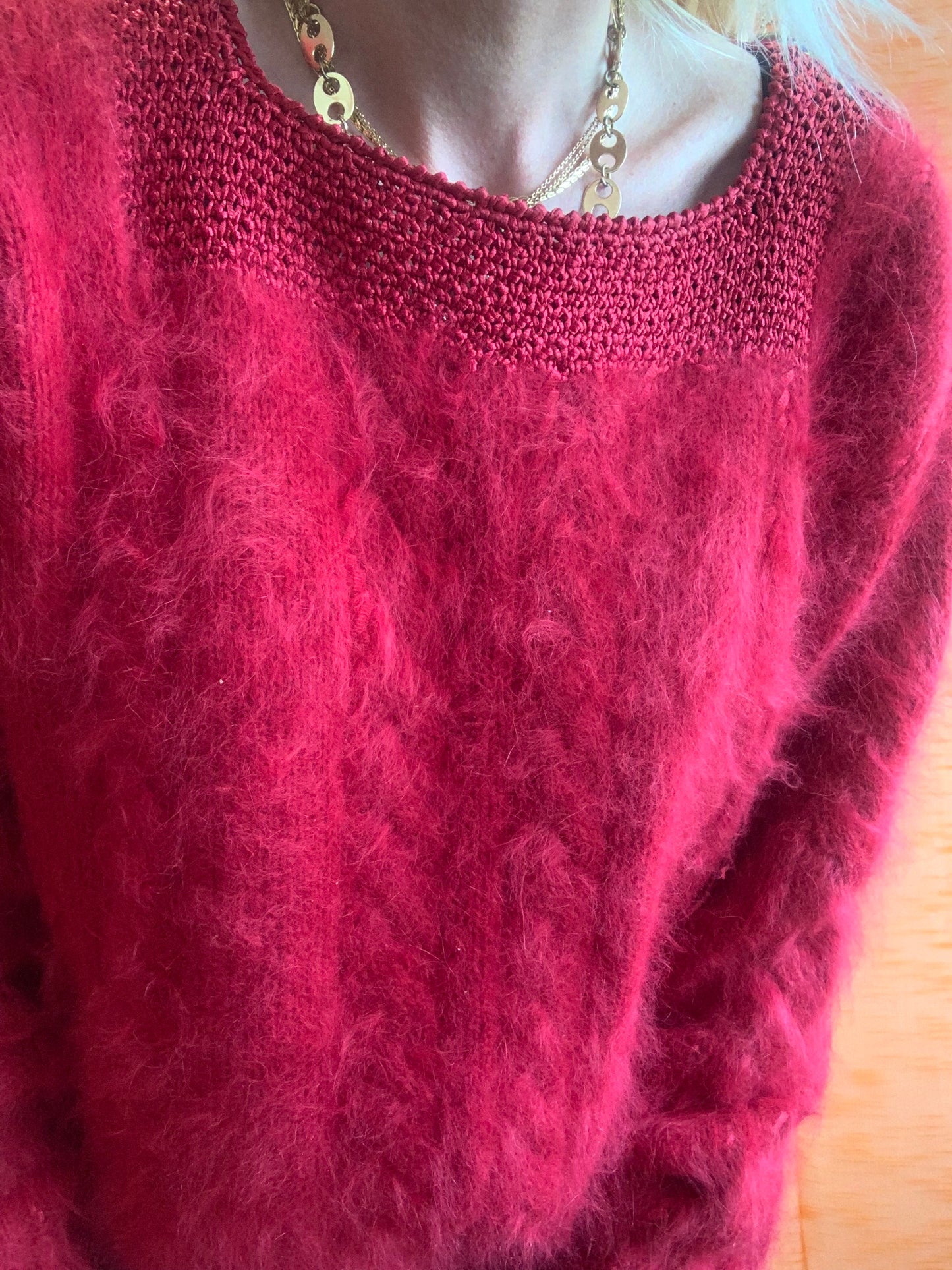 Anny Blatt Elegance Pull tricoté Main Vintage 1990- T42/44