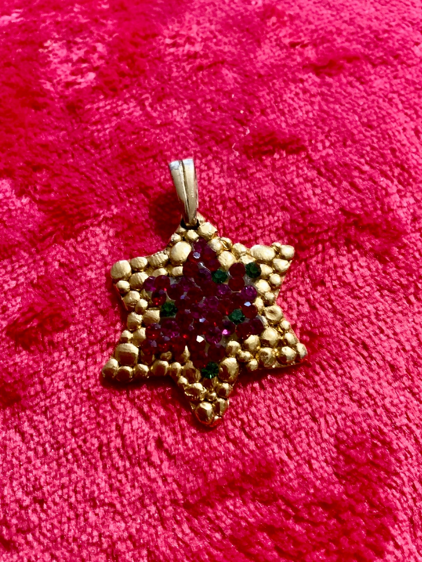 Collier Étoile Paillettes Jacky de G. Vintage France Paris-
