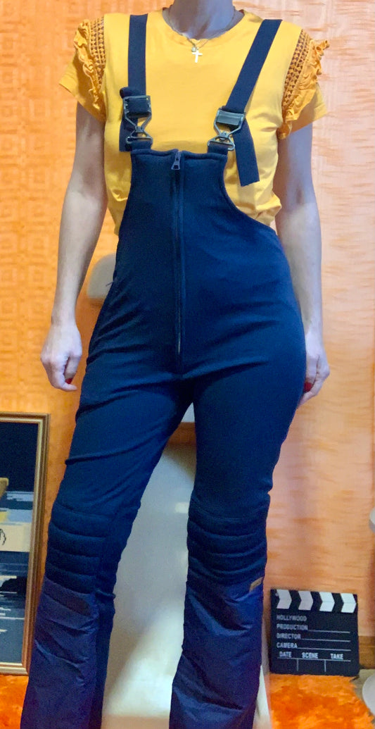 Salopette de ski Fuseau avec renforts Sports d’hiver 1970/80 France Vintage