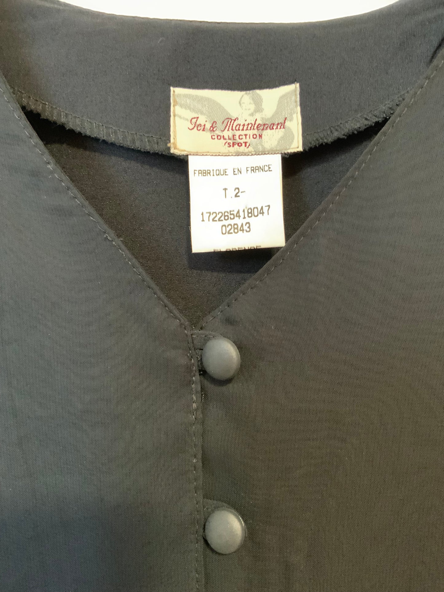 Top Voile Noir Vintage 1990- T42/44