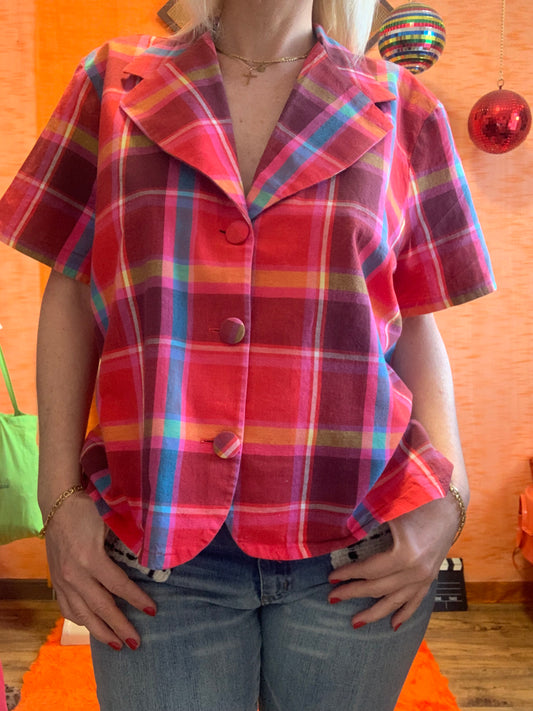 Chemisier a carreaux Madras Vintage- T40