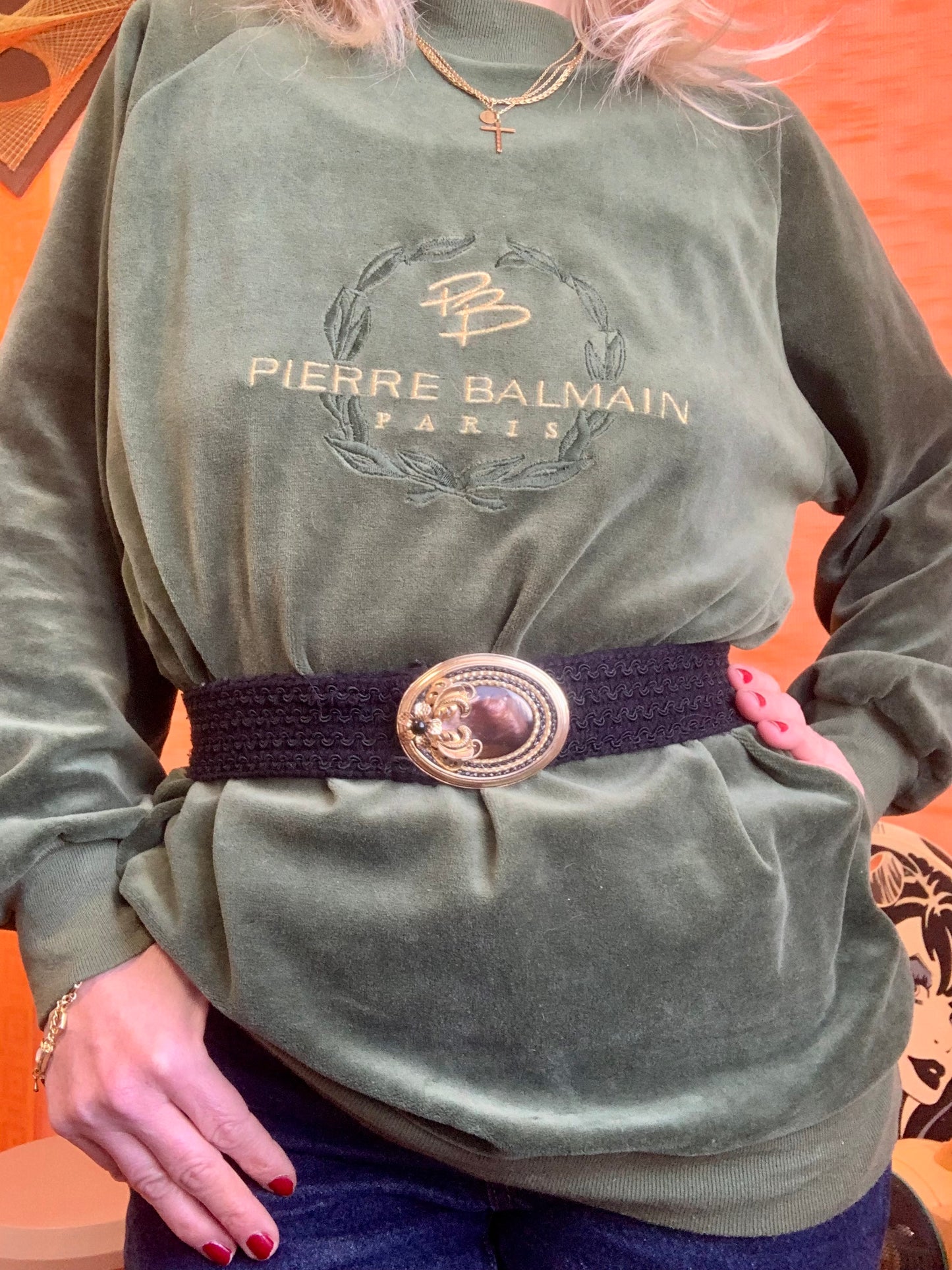 Ceinture Elastique Ancienne Vintage chic-T36/38