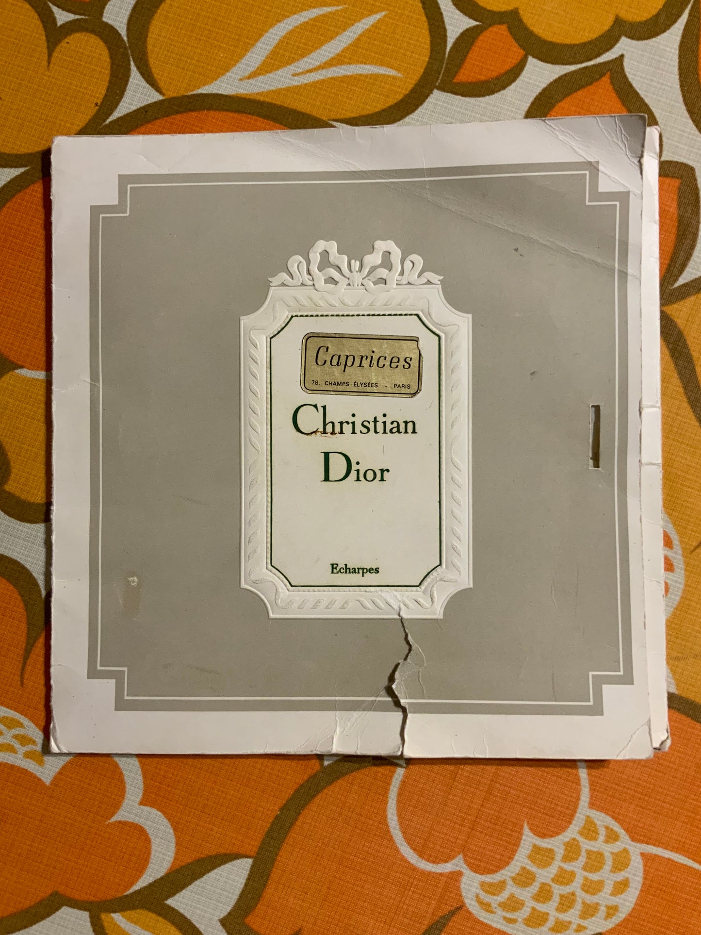 Foulard Carré Soie Christian Dior Ancien