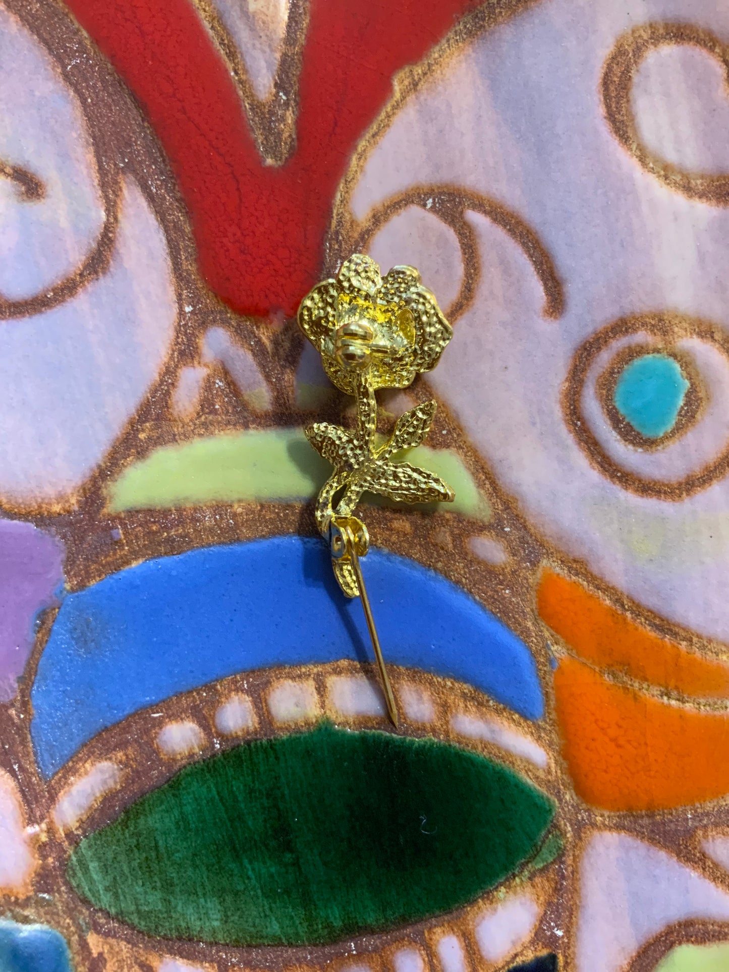 Broche Fleur Rose Vintage
