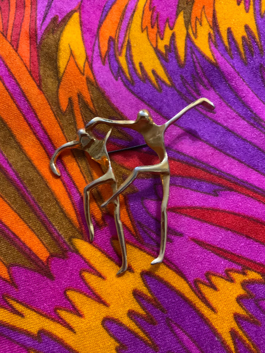 Très Grande Broche Vintage Charles Jourdan Personnages