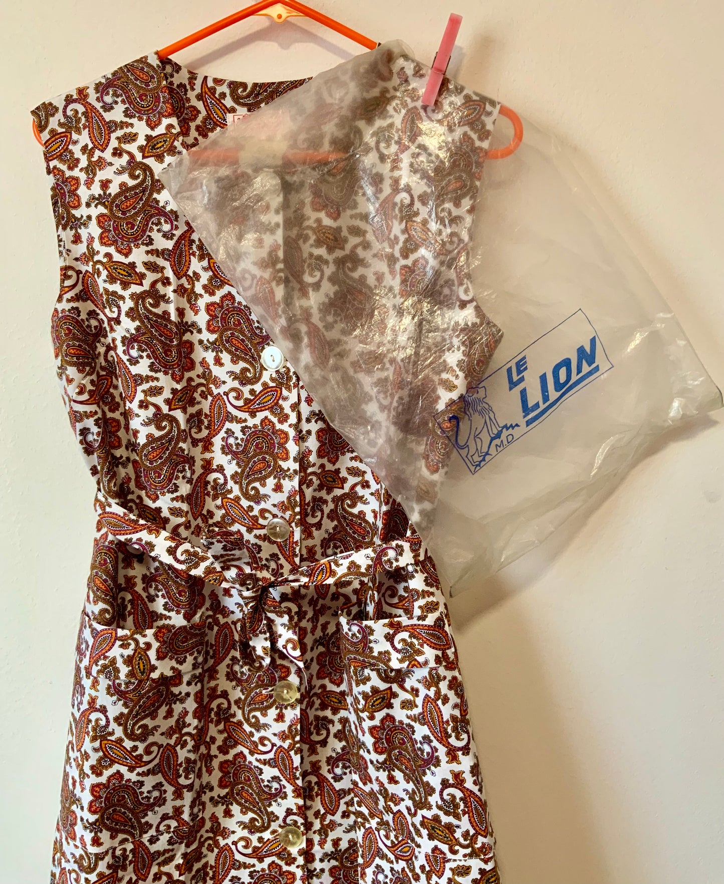 Blouse cachemire Robe Vintage Neuve Deadstock 1970- T42