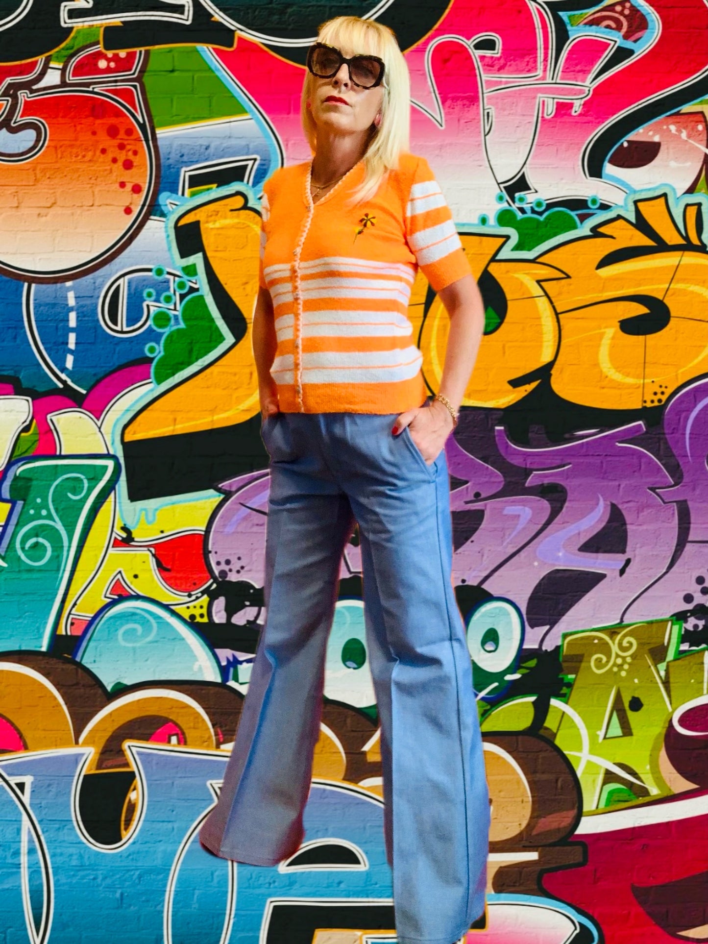 Pantalon Pattes d’éléphant Vintage Deadstock 1970- T36