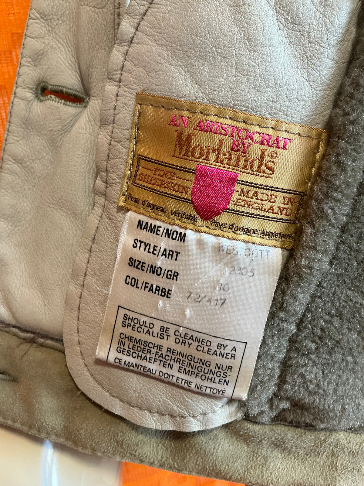 Superbe Manteau Daim Pépite Morland Angleterre Vintage 1970 - T38
