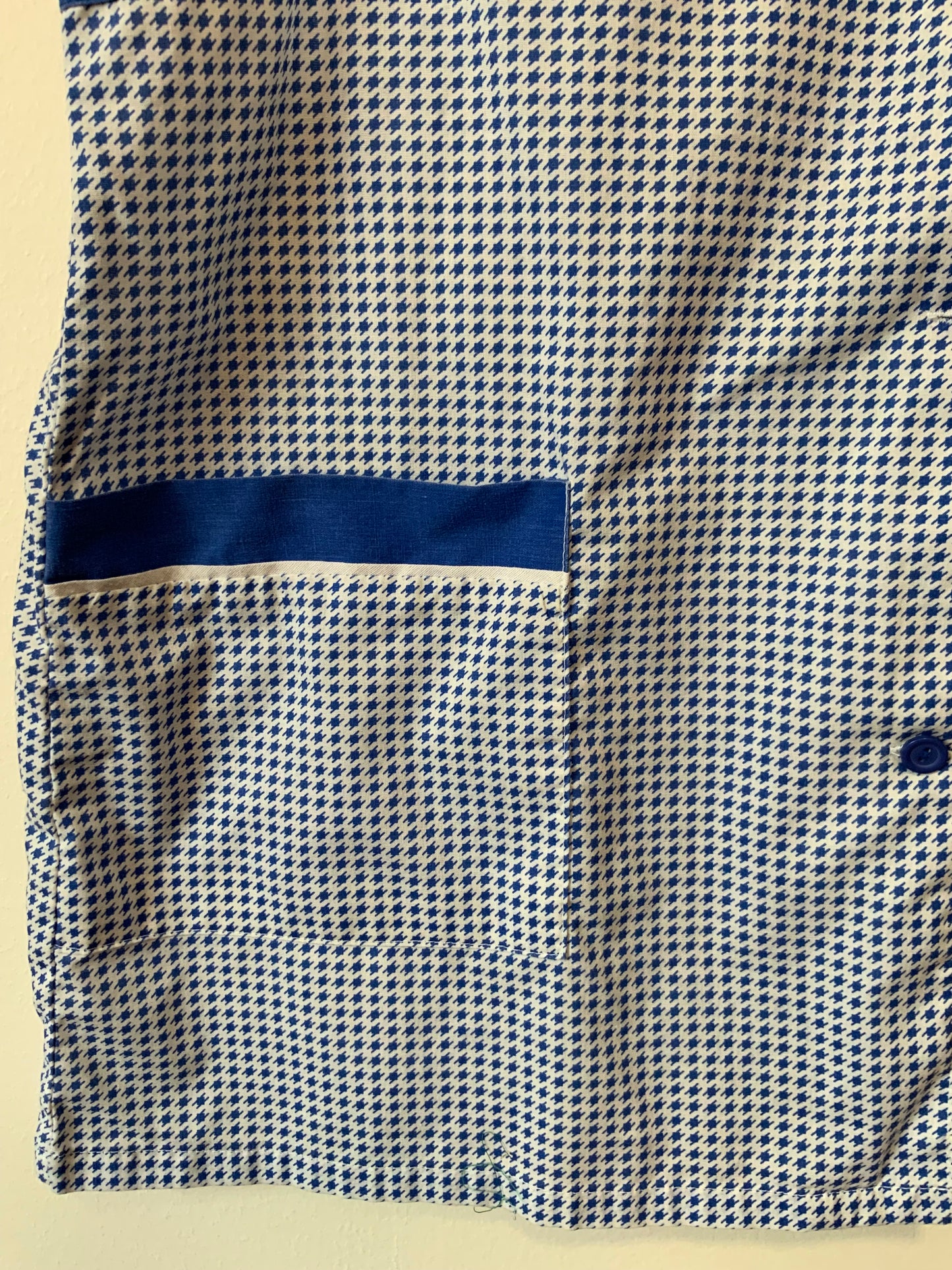Blouse à carreaux pieds poules Vintage 1970-