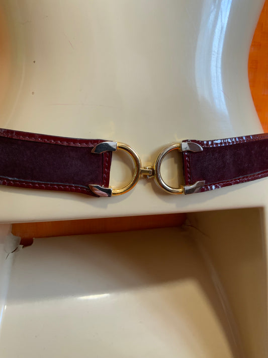 Ceinture daim bordeaux Vintage Chic