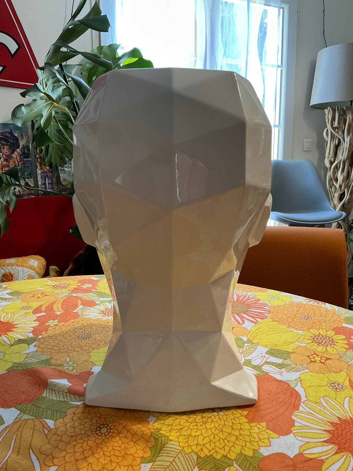 Grand Vase tête d'homme à facettes ADM Italie