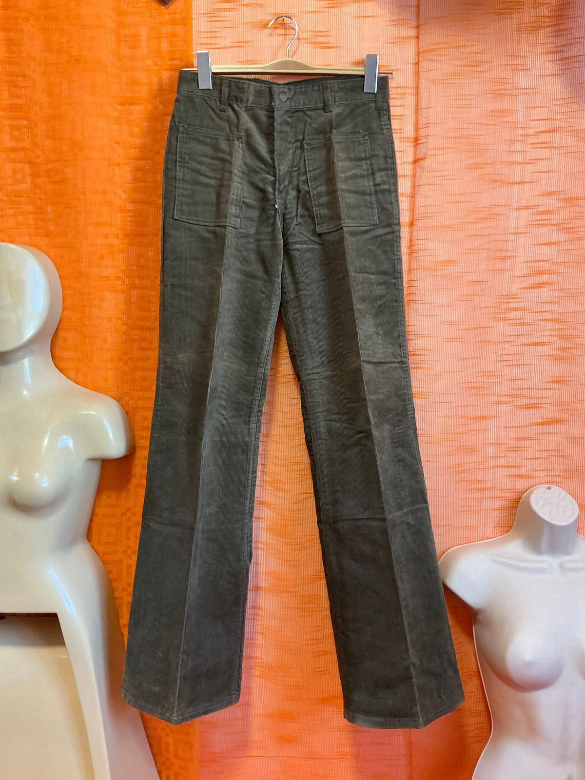 Pantalon Pattes d’éléphant Coupe USA Vintage 1970 Deadstock avec étiquette- Velours côtelé -T36