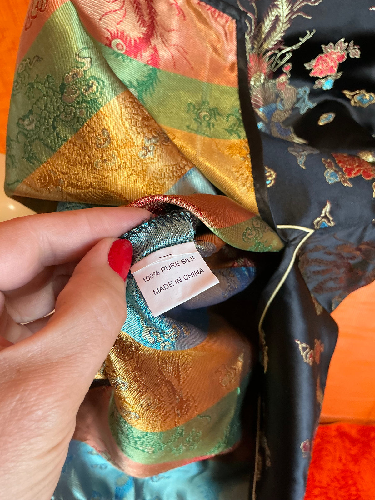 Robe Chinoise Pure Soie Vintage 1980/90-T36