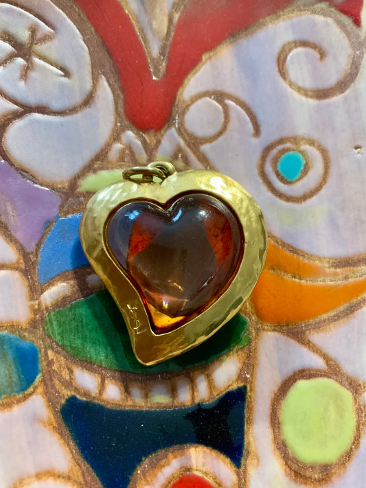 Pendentif Coeur Vintage Yves Saint Laurent Luxe