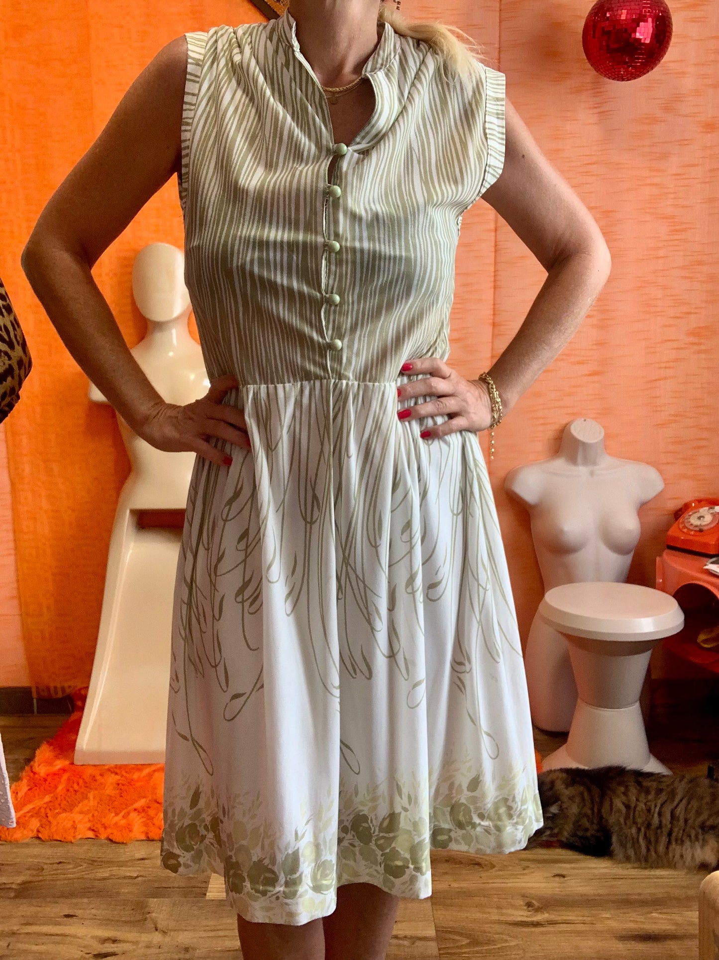 Robe Vintage 1980 Fleurs- T40/42