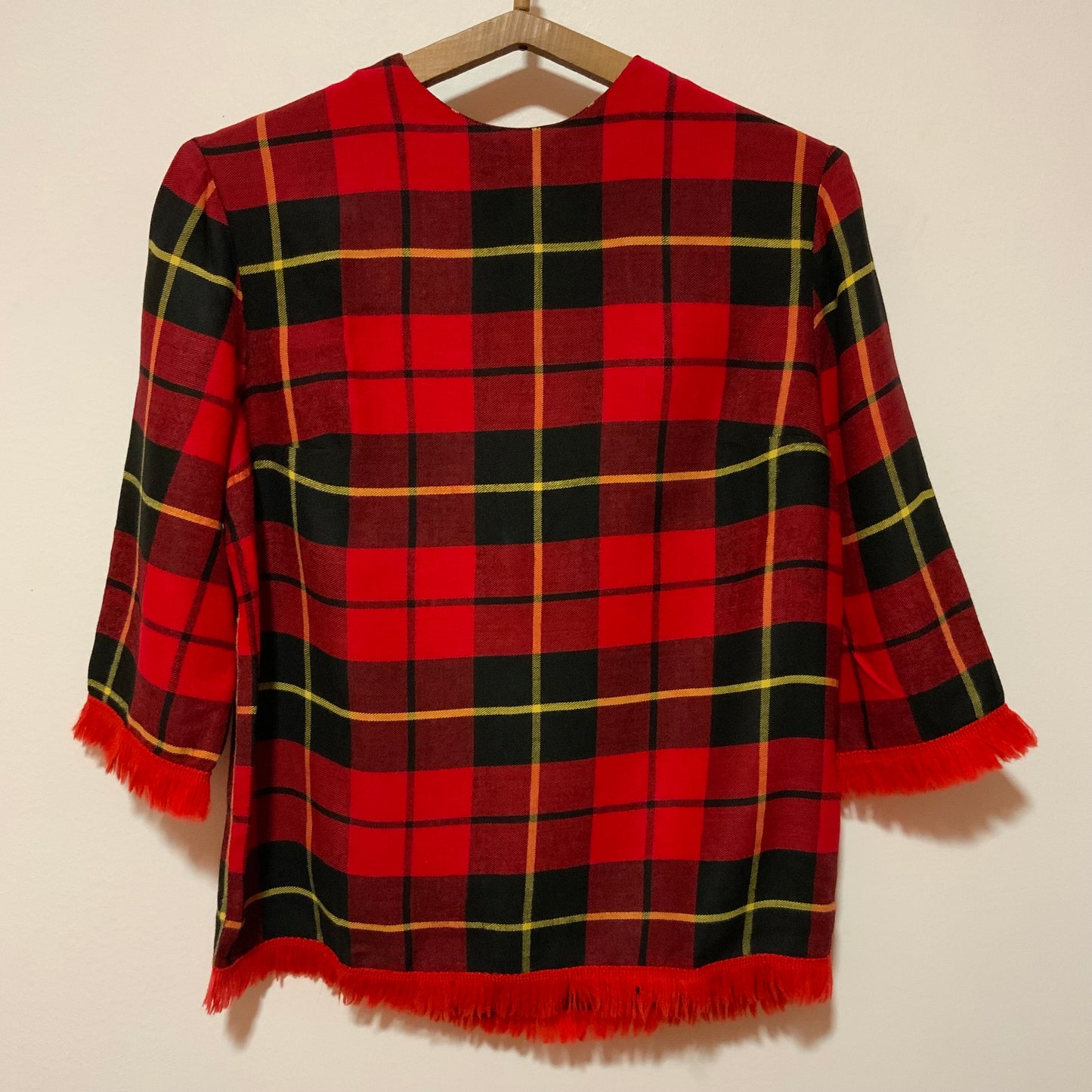 Blouse à tartan écossais Vintage 1970/80