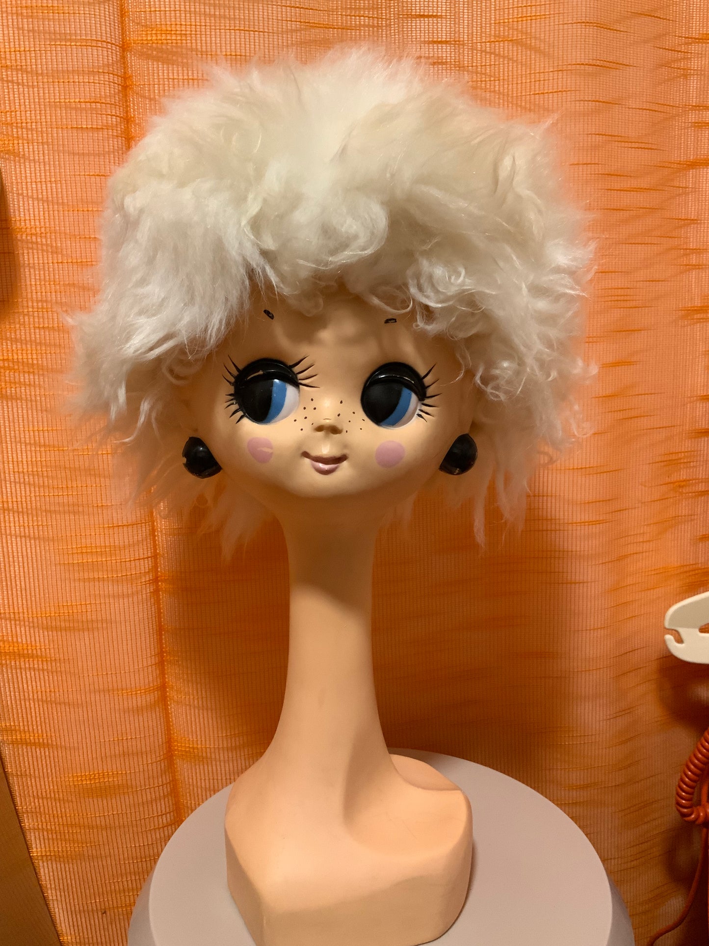 Toque en fourrure Blanche confection Main Vintage 1960/70