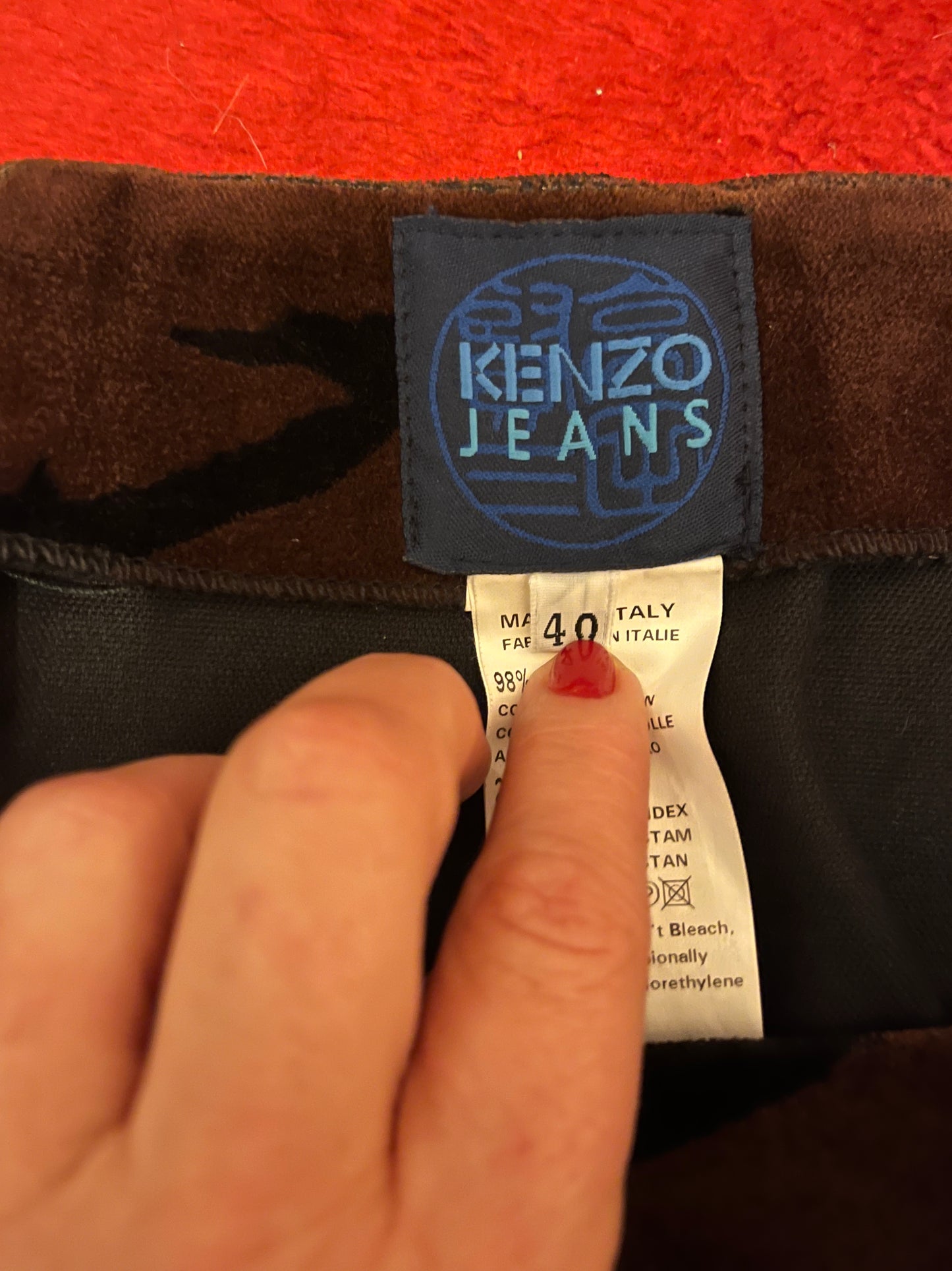 Jupe Courte Velours Zèbre Kenzo Beauté Vintage 1990