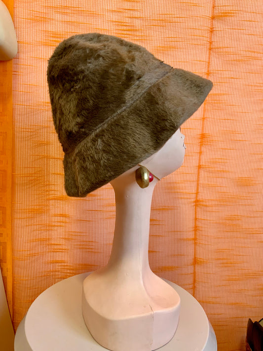 Bob Chapeau Vintage en fourrure synthétique