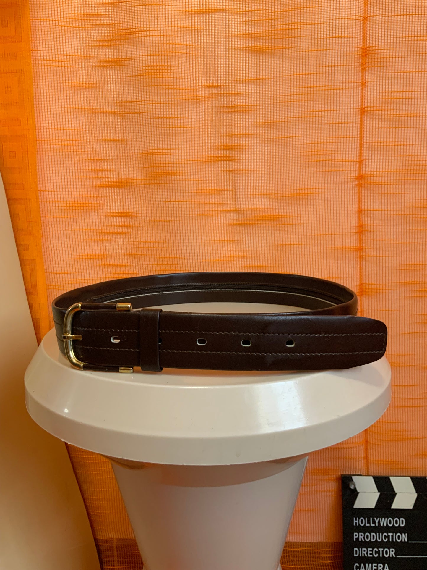 Ceinture Cuir avec Zip intérieur Made in France Vintage Douglas