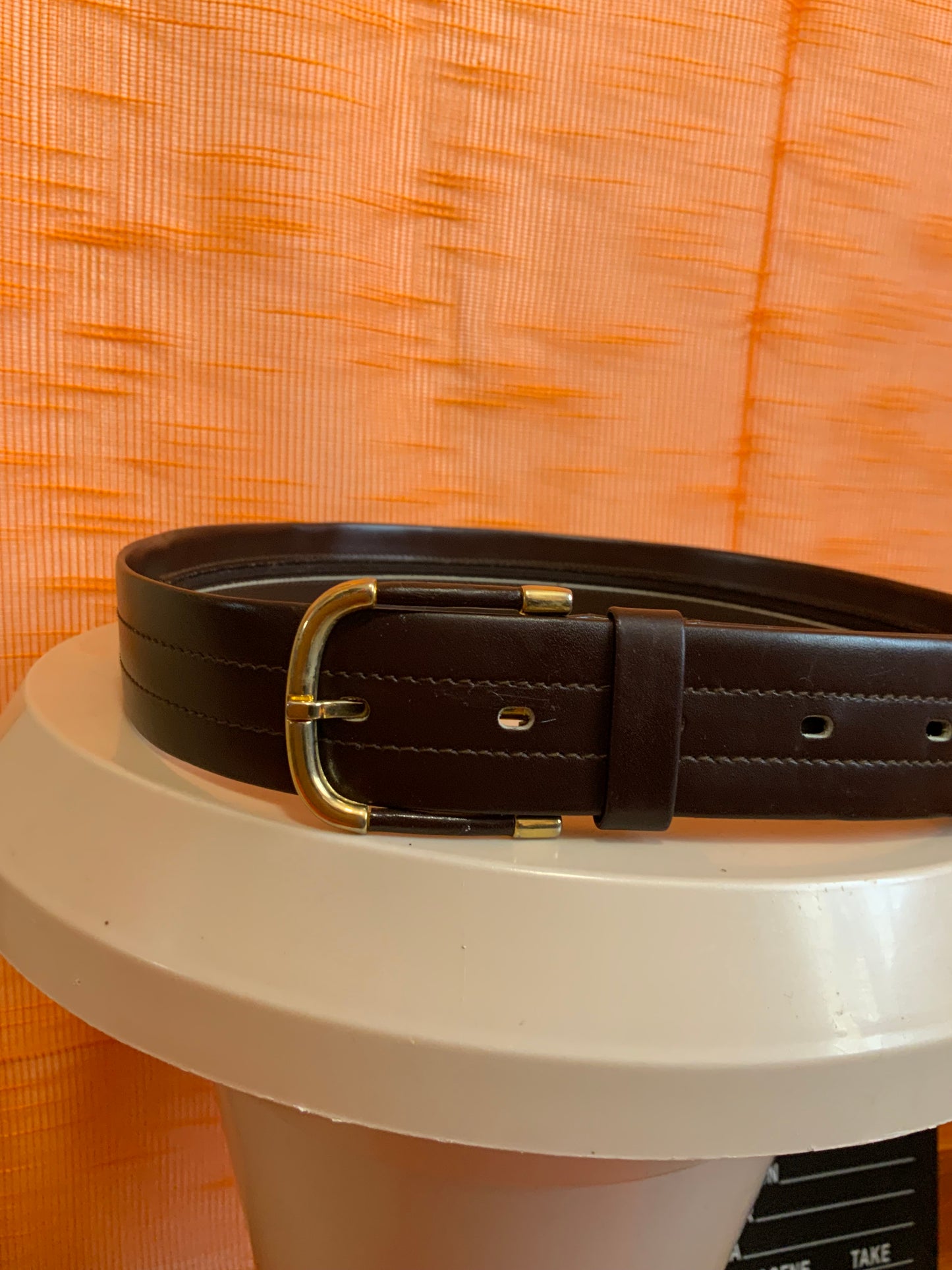 Ceinture Cuir avec Zip intérieur Made in France Vintage Douglas