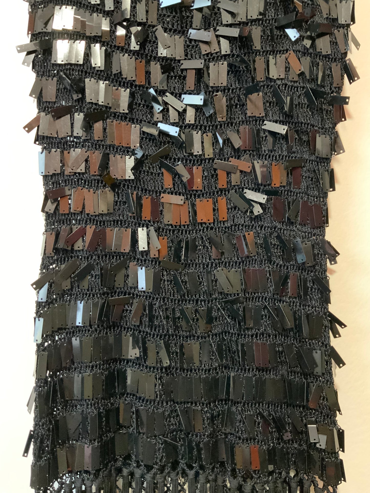 Top Crochet, strass et franges Vintage 1990