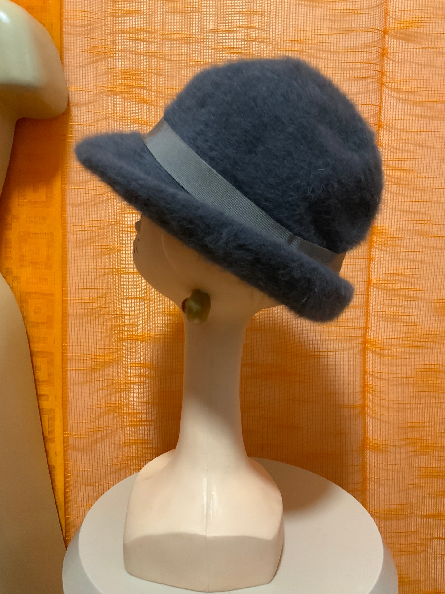 Chapeau Gris laine Angora Vintage France