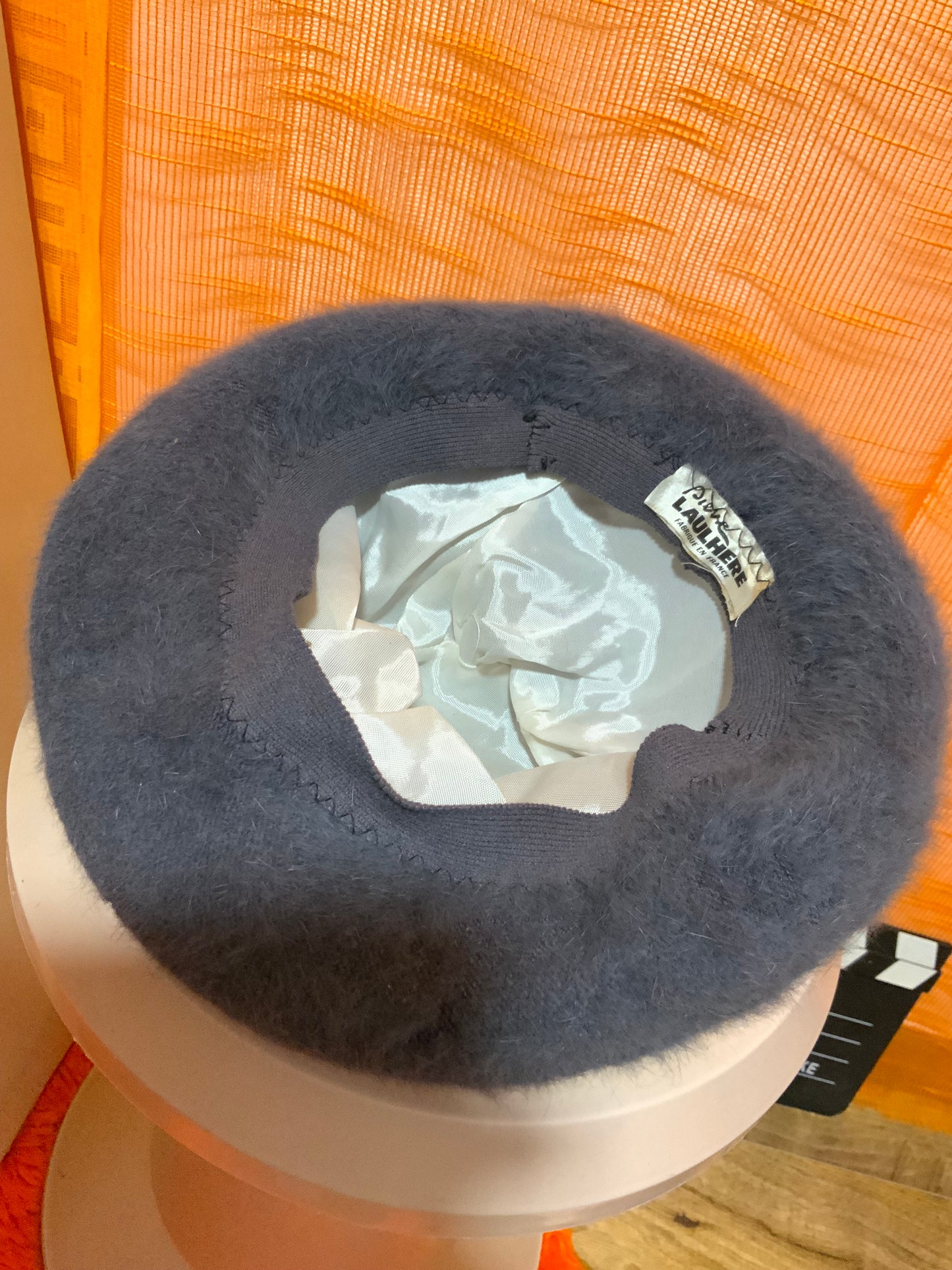 Chapeau Gris laine Angora Vintage France