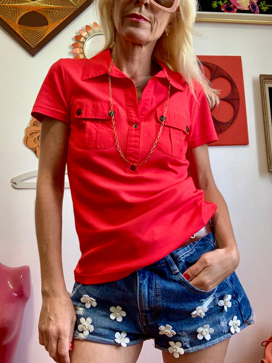 Polo Saint James France Rouge
