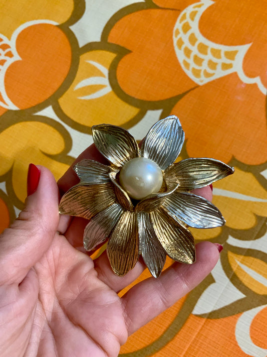 Grande broche fleur Vintage